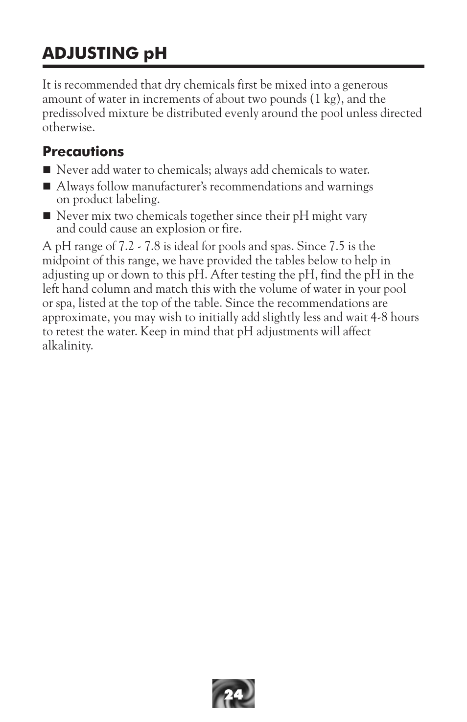 Adjusting ph | LaMotte Pool & Spa Owner's Handbook User Manual | Page 26 / 40