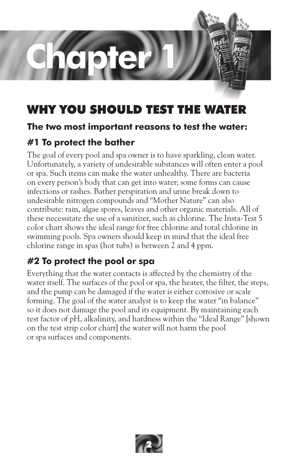 Why you should test the water | LaMotte Pool & Spa Owner's Handbook User Manual | Page 4 / 40