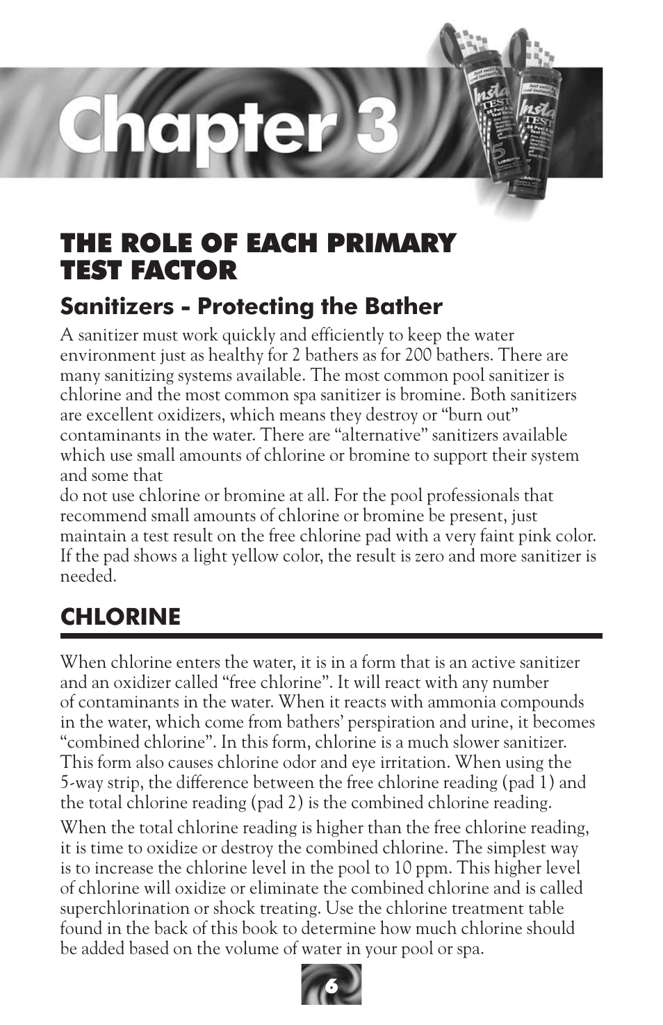 The role of each primary test factor | LaMotte Pool & Spa Owner's Handbook User Manual | Page 8 / 40