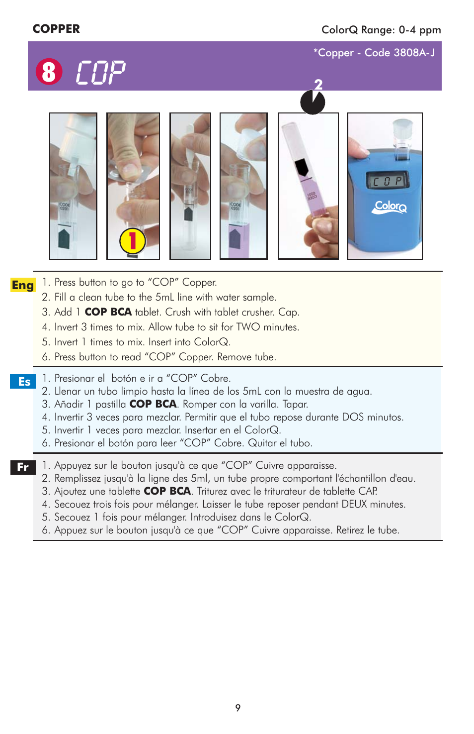 LaMotte ColorQ Pro 9-PLUS User Manual | Page 9 / 12