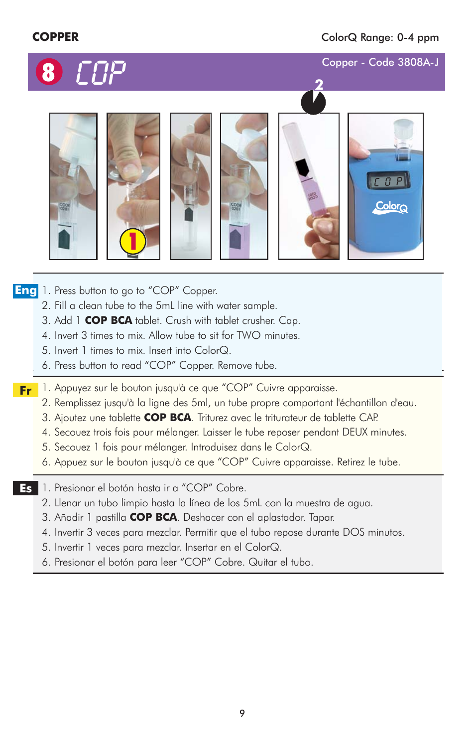 LaMotte ColorQ Copper 7 User Manual | Page 9 / 12