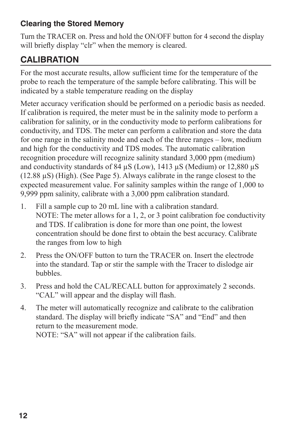 LaMotte TRACER POCKETESTER TDS User Manual | Page 12 / 20