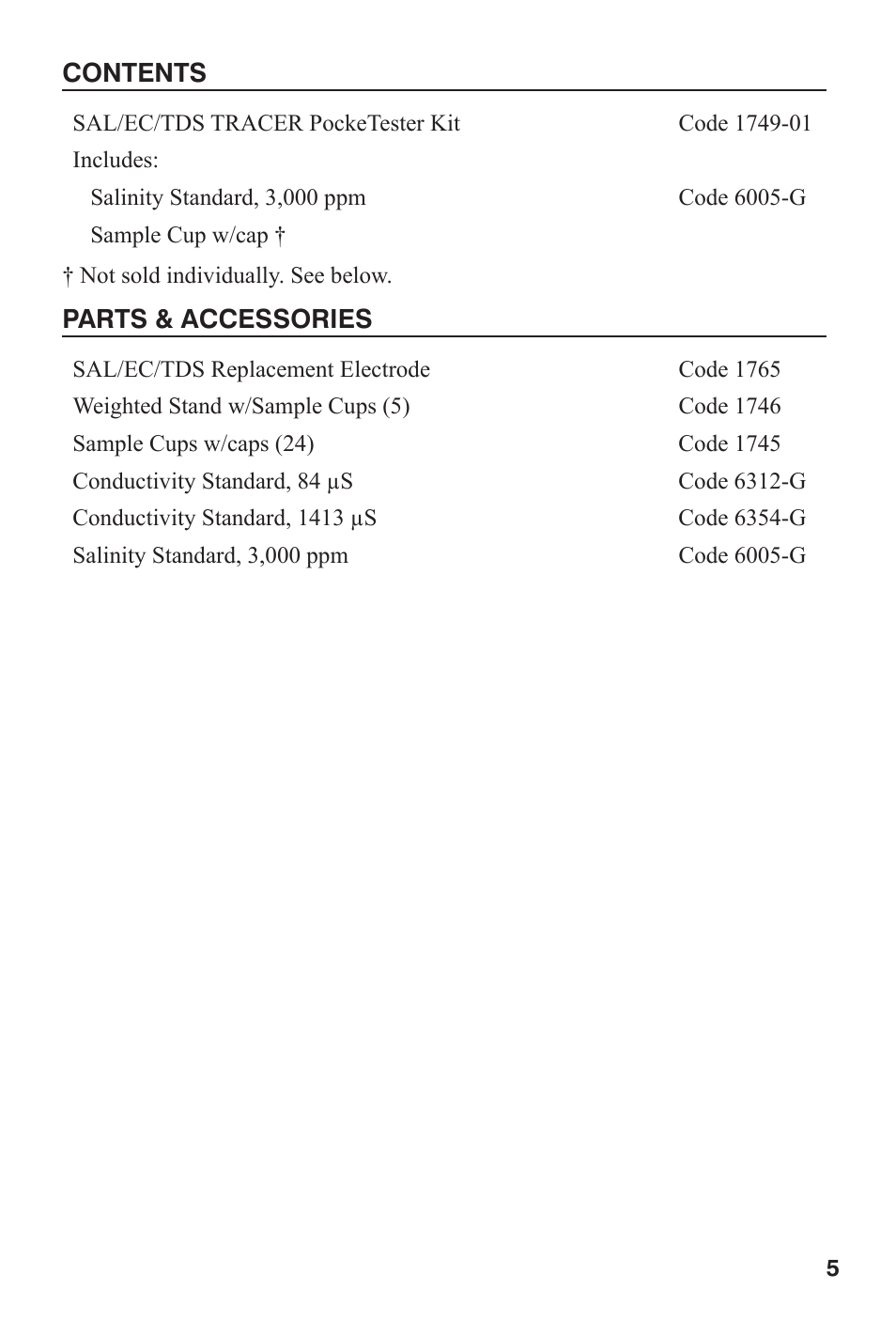 LaMotte TRACER POCKETESTER TDS User Manual | Page 5 / 20
