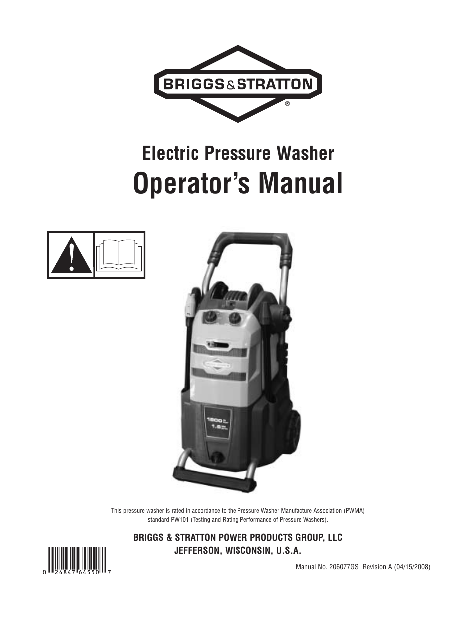 Briggs & Stratton Electric Pressure Washer User Manual | 56 pages