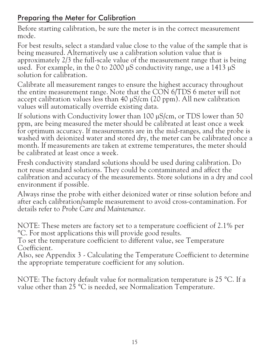 LaMotte 5 Series TDS Meter User Manual | Page 15 / 40