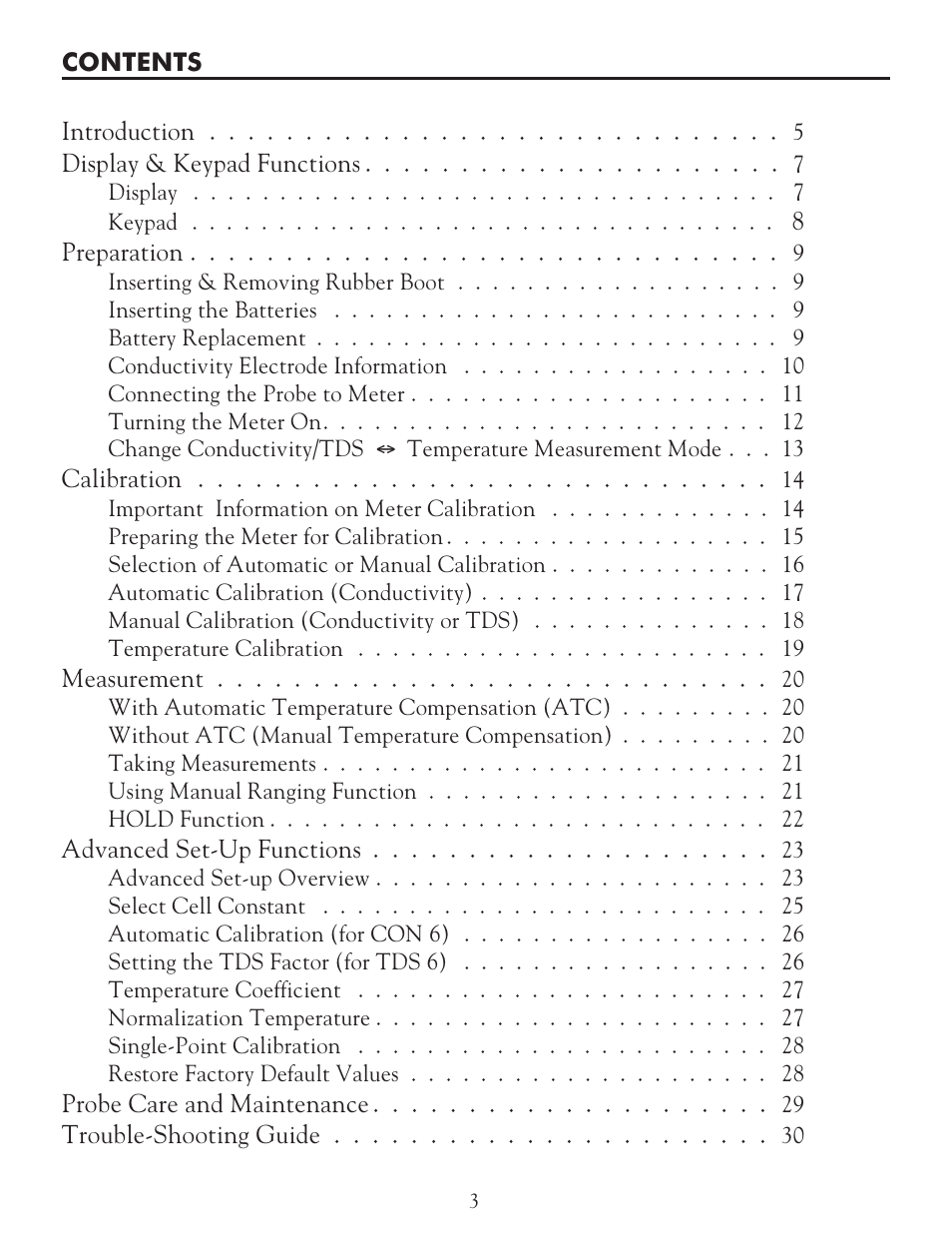 LaMotte 5 Series TDS Meter User Manual | Page 3 / 40