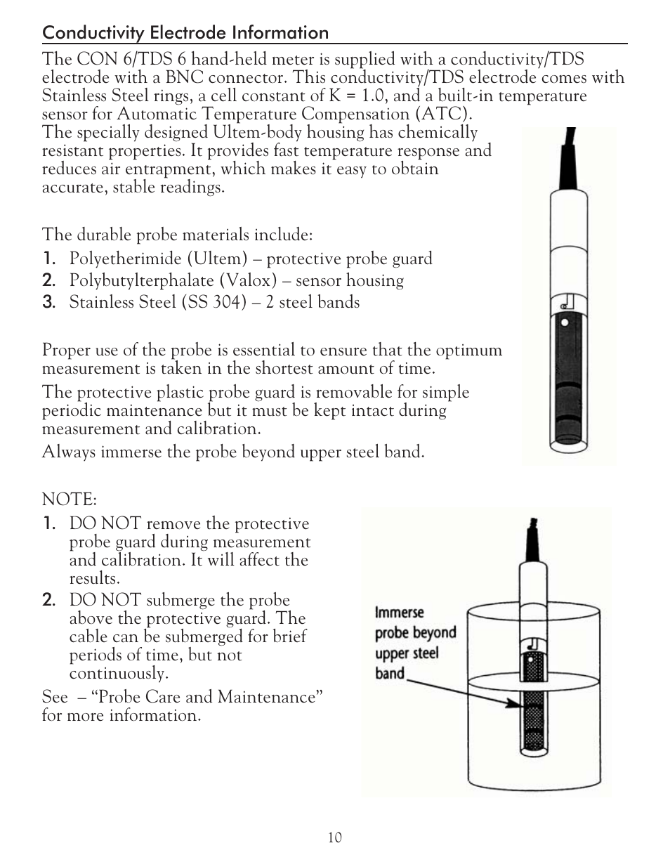 LaMotte TDS 6 Conductivity User Manual | Page 10 / 40