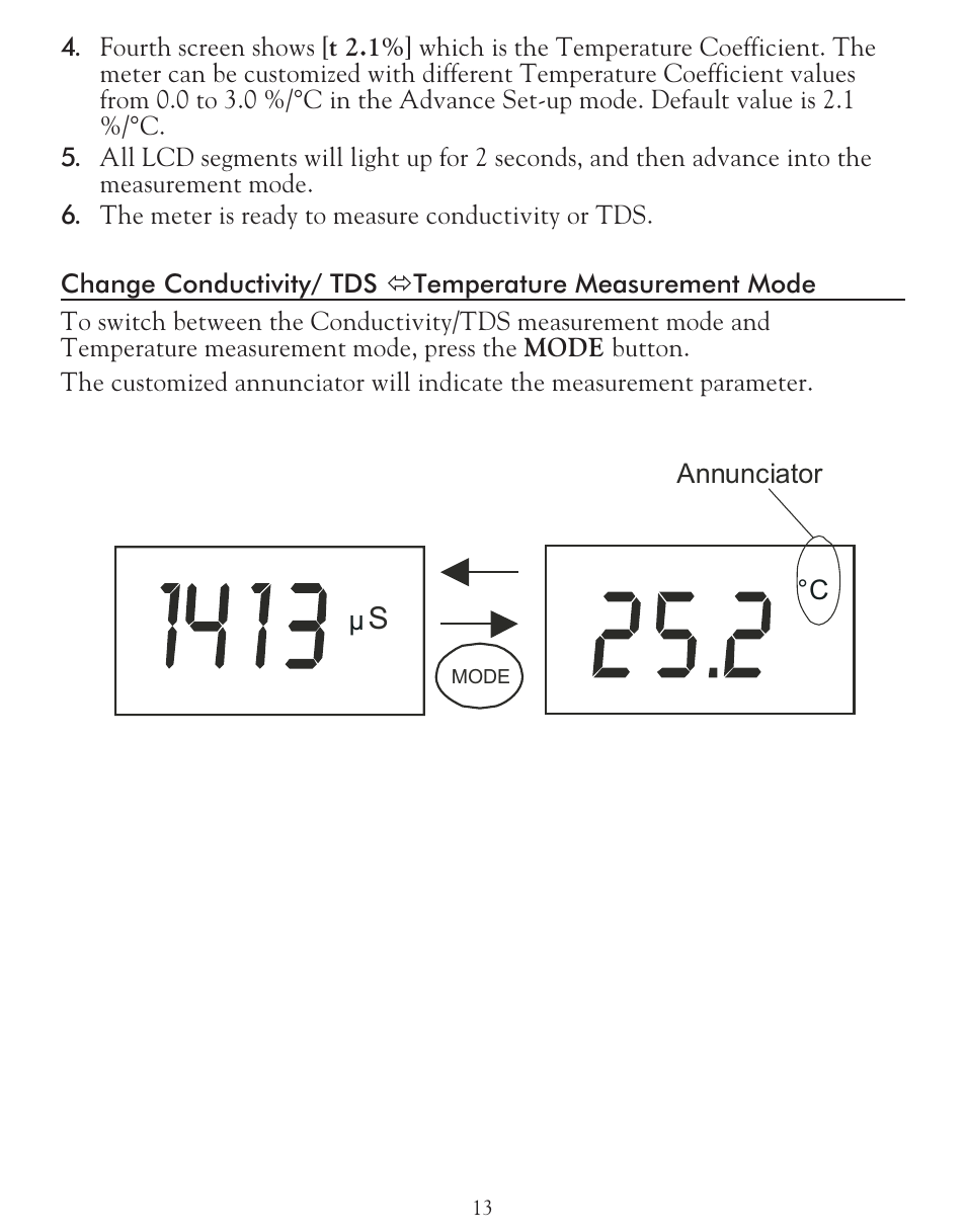 LaMotte TDS 6 Conductivity User Manual | Page 13 / 40