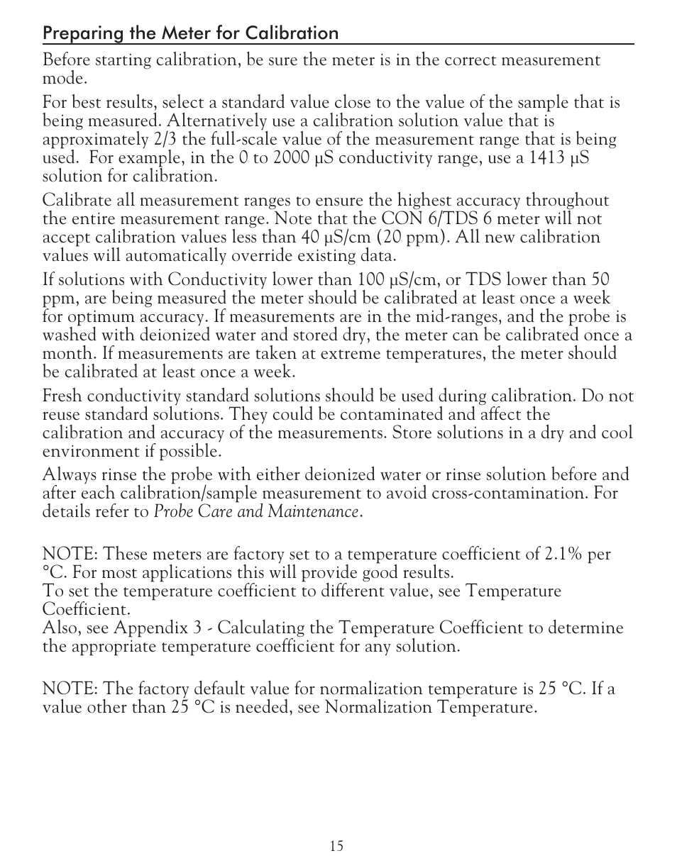 LaMotte TDS 6 Conductivity User Manual | Page 15 / 40