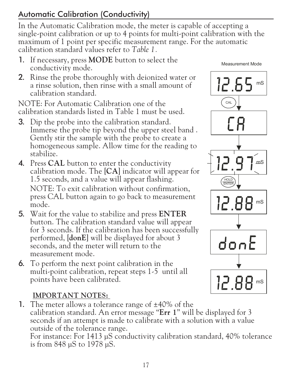 LaMotte TDS 6 Conductivity User Manual | Page 17 / 40