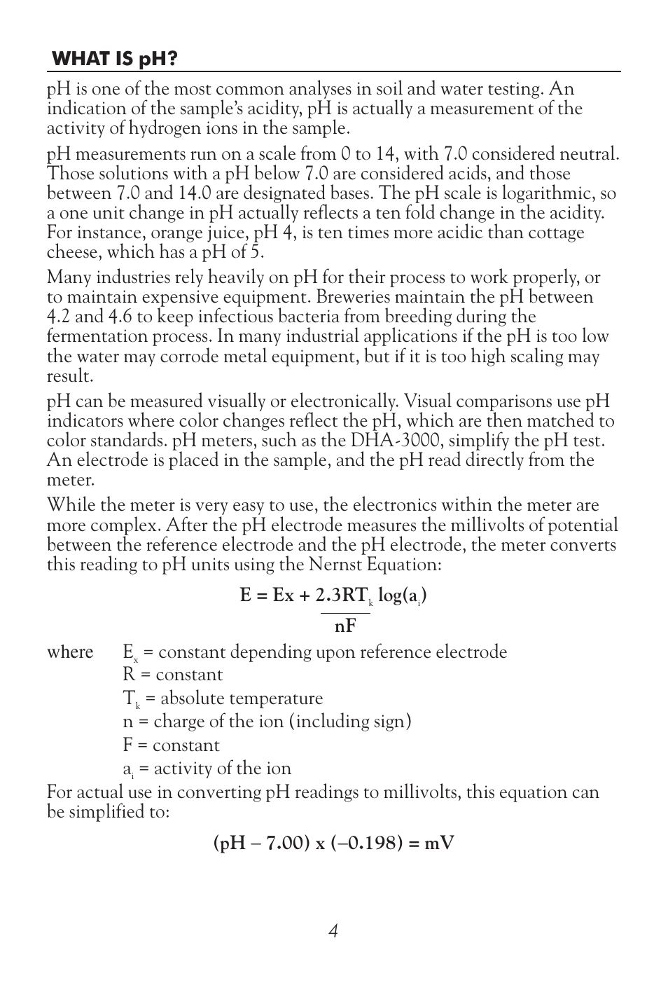 LaMotte DHA 3000 Digital pH Meter User Manual | Page 2 / 11