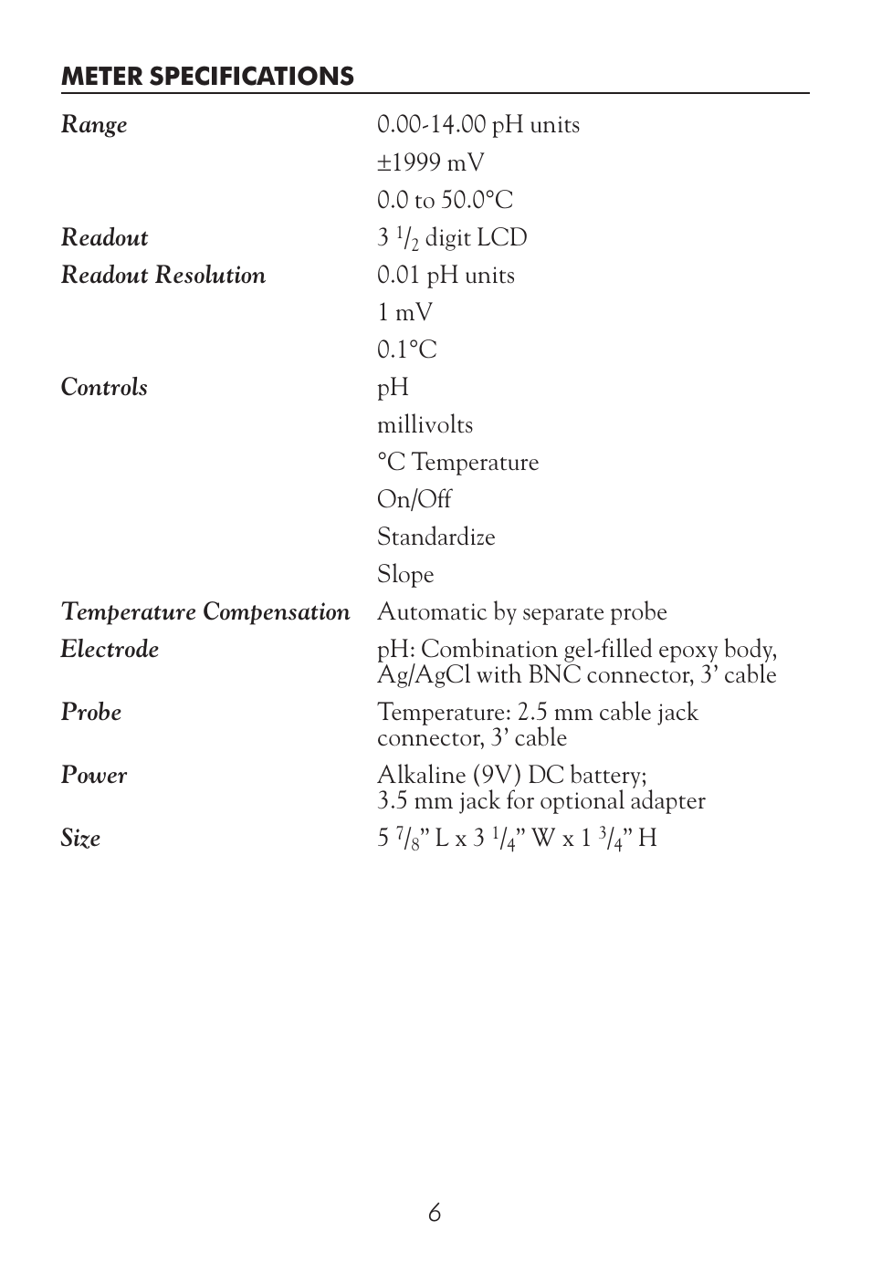 LaMotte DHA 3000 Digital pH Meter User Manual | Page 4 / 11