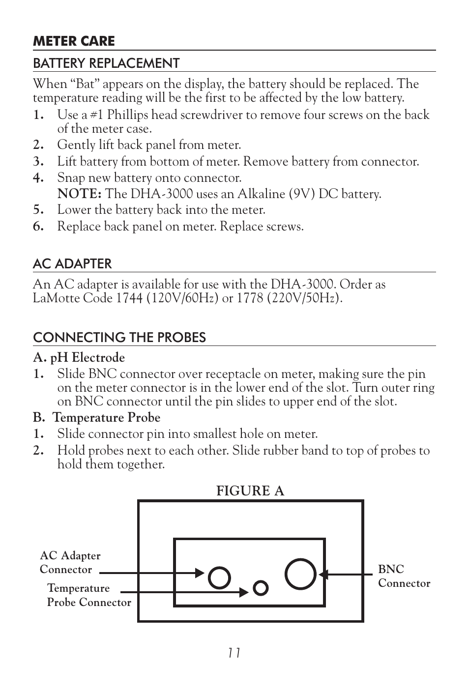 LaMotte DHA 3000 Digital pH Meter User Manual | Page 9 / 11