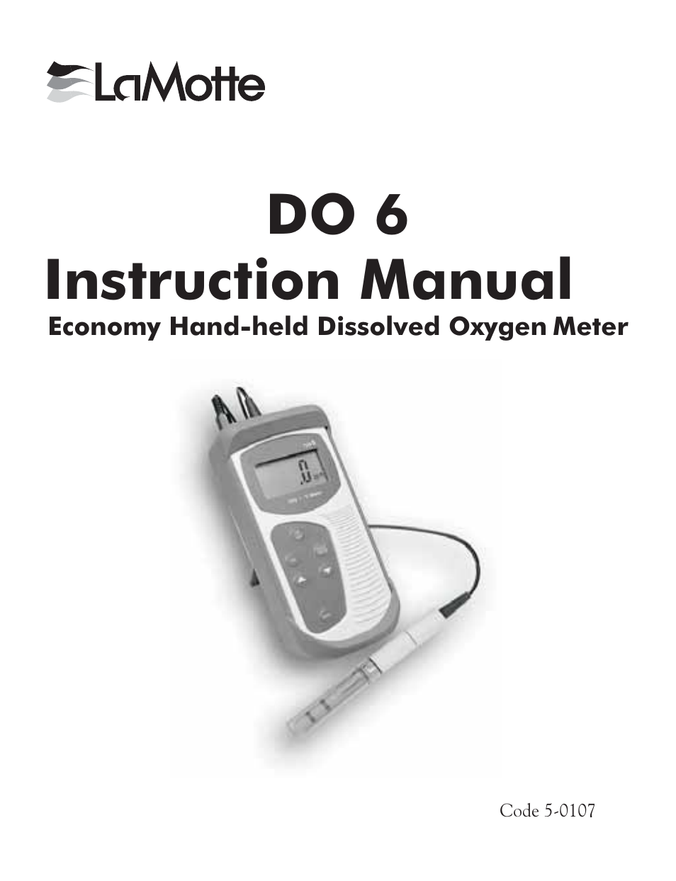 LaMotte DO 6 Dissolved Oxygen Meter User Manual | 56 pages