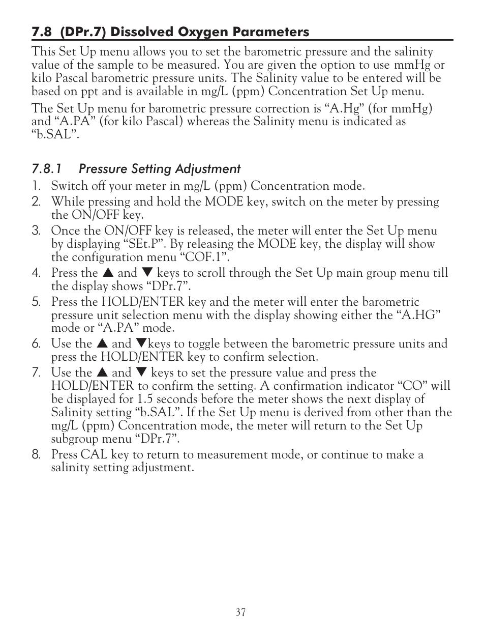 LaMotte DO 6 Dissolved Oxygen Meter User Manual | Page 38 / 56