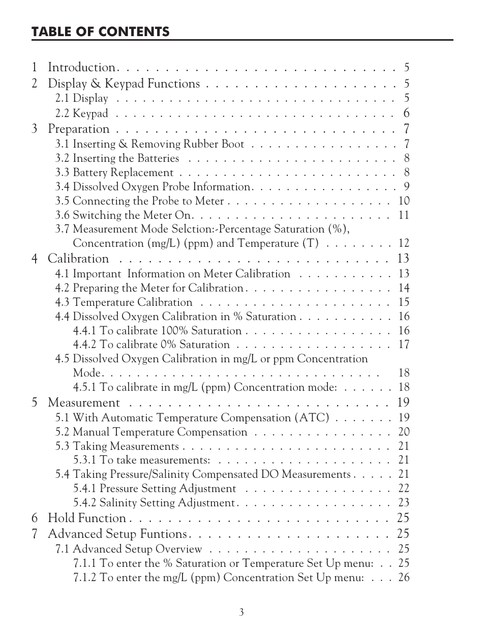 LaMotte DO 6 Dissolved Oxygen Meter User Manual | Page 4 / 56