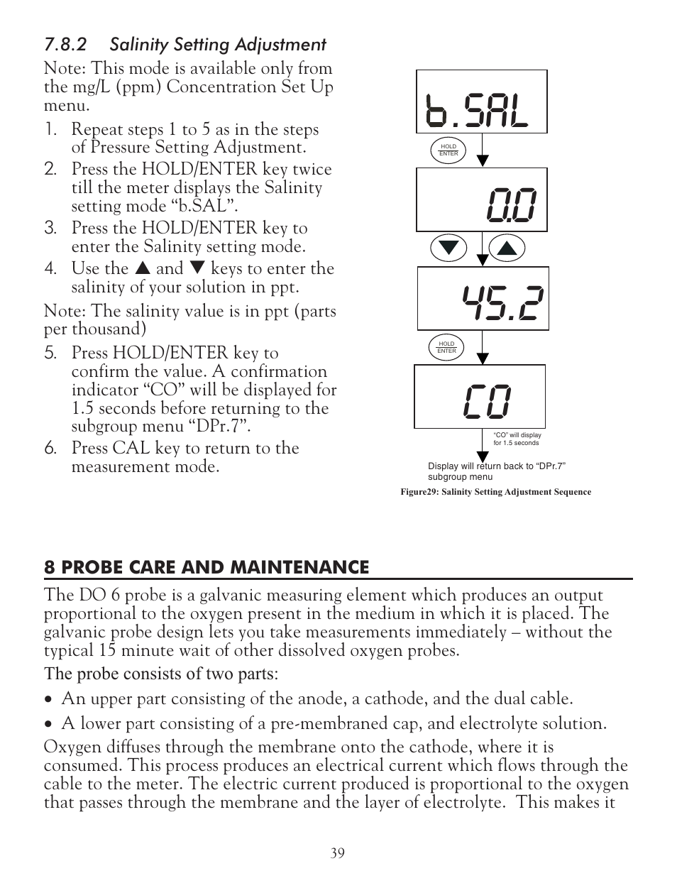 0 45.2 co | LaMotte DO 6 Dissolved Oxygen Meter User Manual | Page 40 / 56