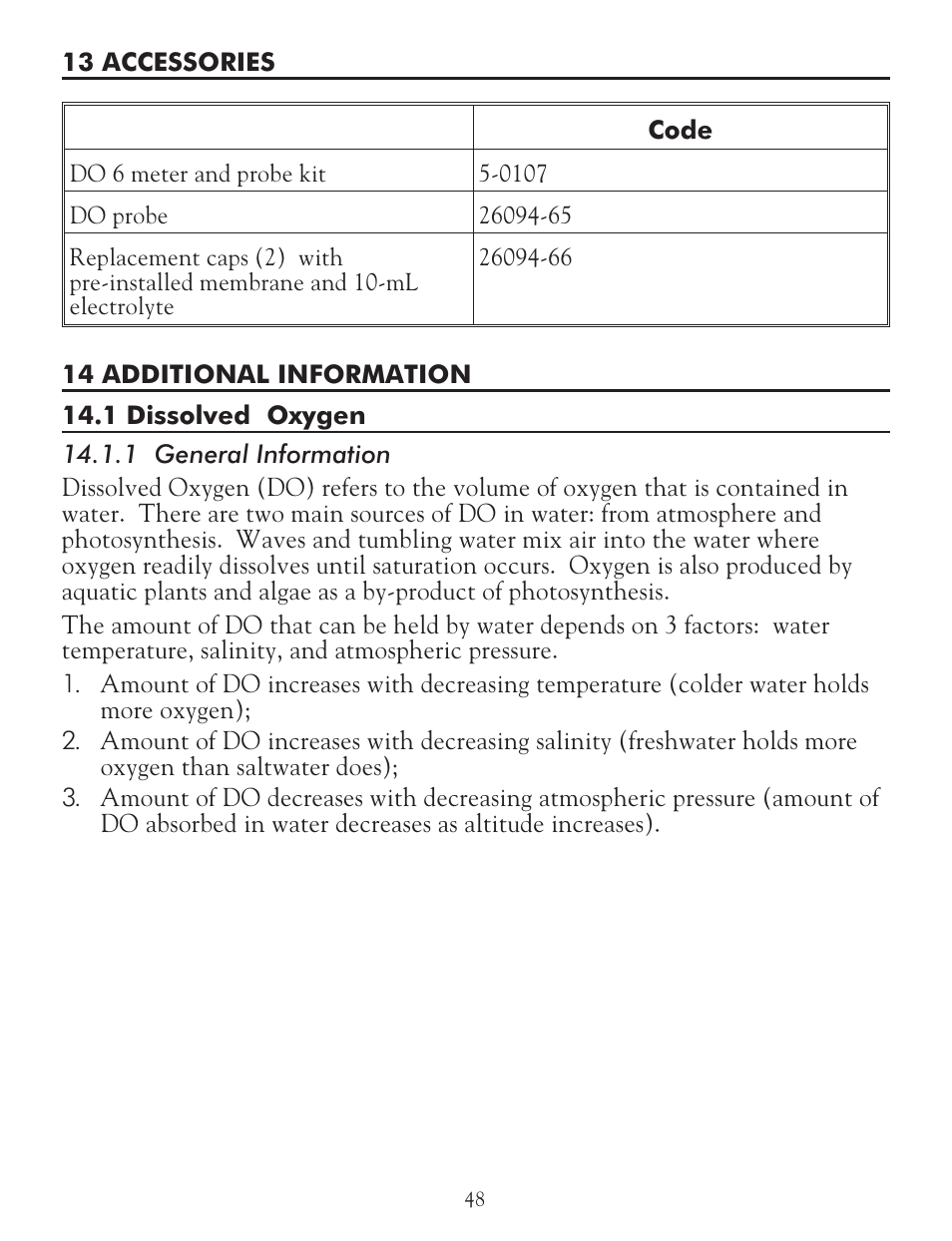 LaMotte DO 6 Dissolved Oxygen Meter User Manual | Page 49 / 56