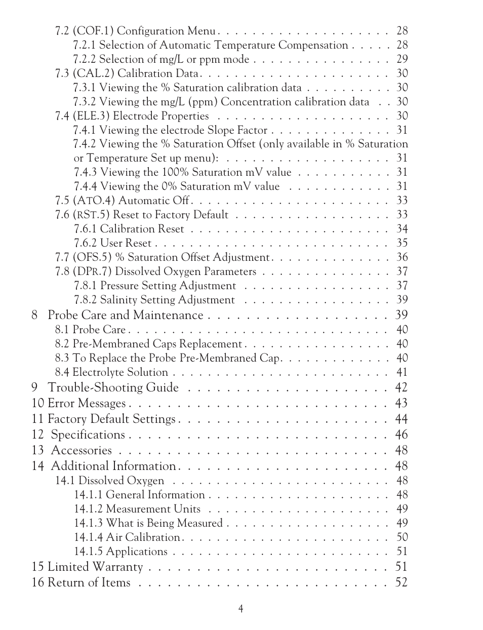 LaMotte DO 6 Dissolved Oxygen Meter User Manual | Page 5 / 56