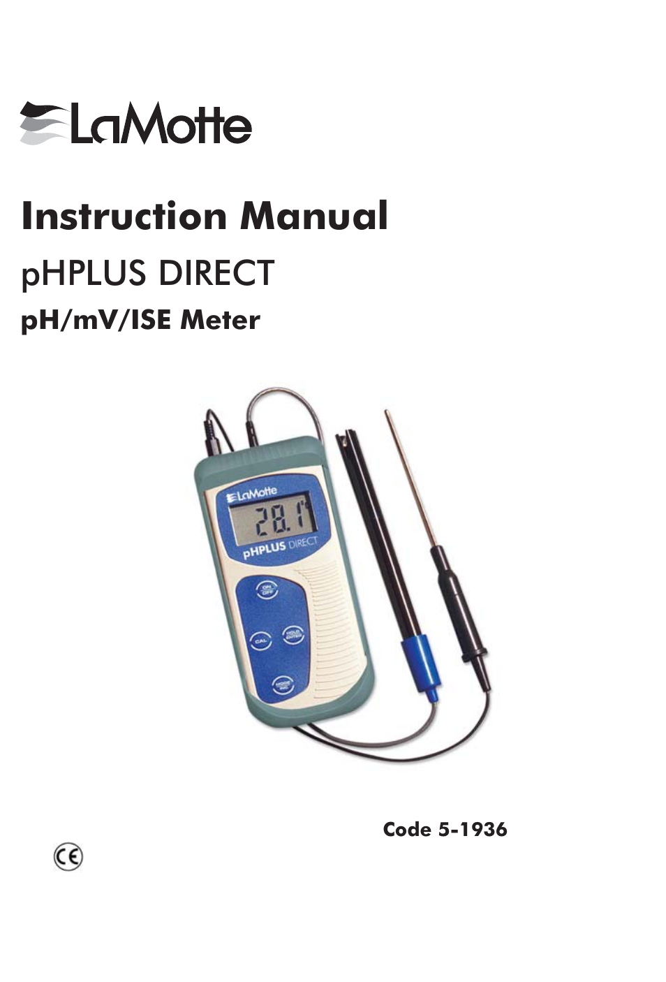 LaMotte pH PLUS Direct Meter User Manual | 24 pages