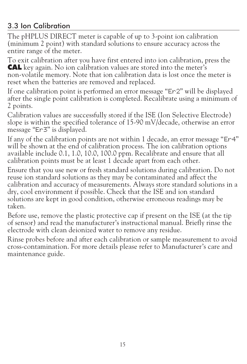 LaMotte pH PLUS Direct Meter User Manual | Page 15 / 24