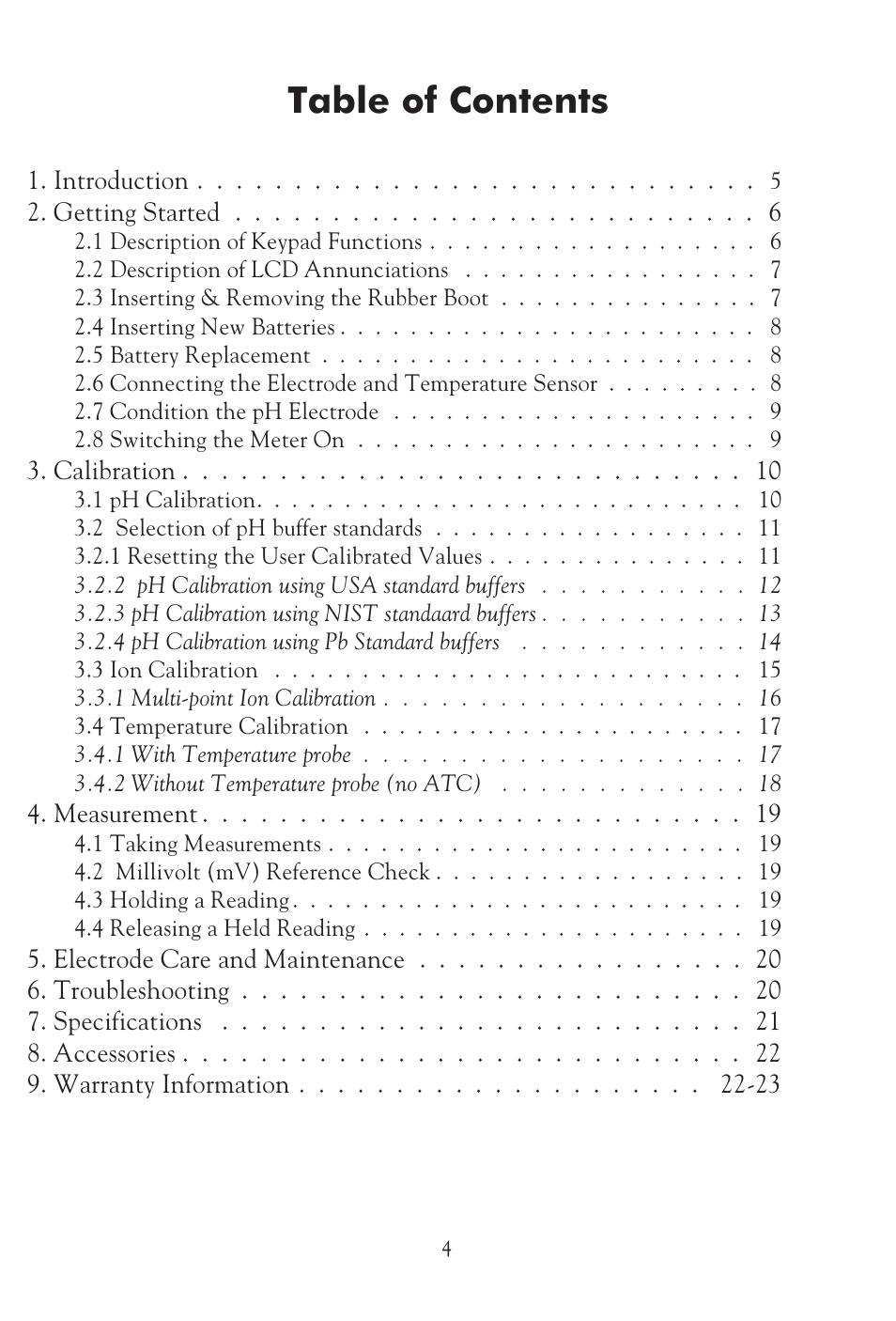 LaMotte pH PLUS Direct Meter User Manual | Page 4 / 24