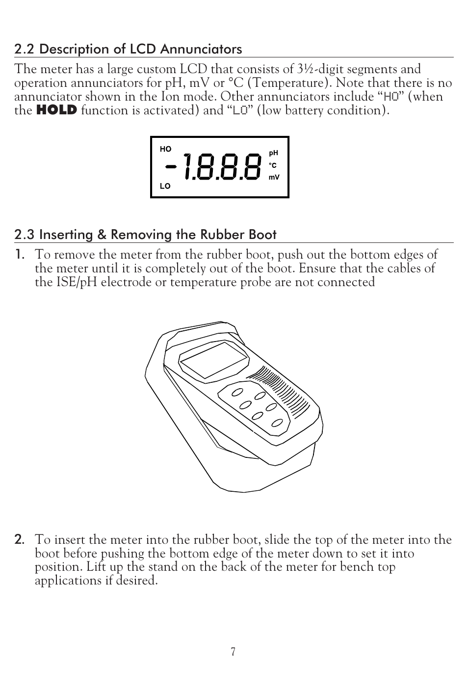 LaMotte pH PLUS Direct Meter User Manual | Page 7 / 24