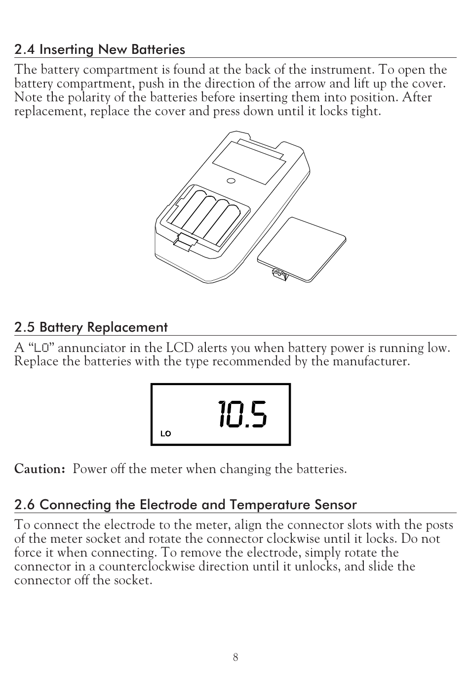 LaMotte pH PLUS Direct Meter User Manual | Page 8 / 24