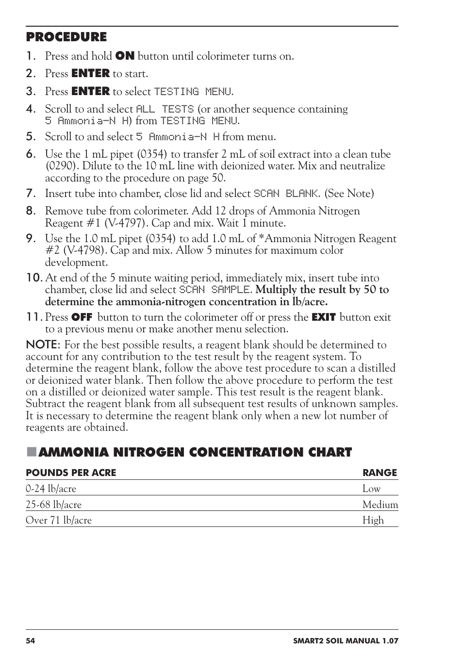 LaMotte SMART 2 Electronic Soil Lab User Manual | Page 54 / 84