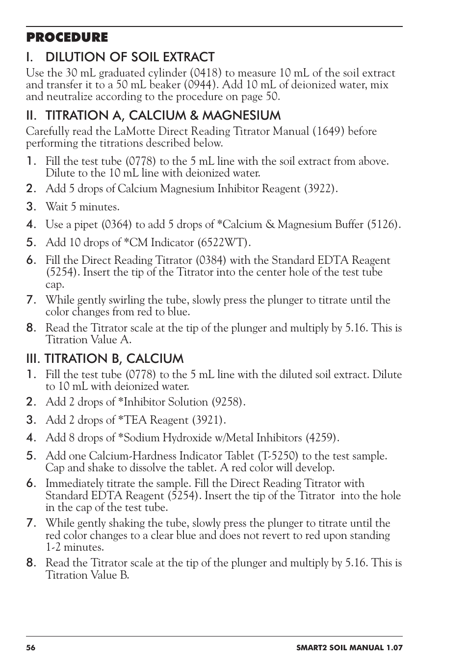 LaMotte SMART 2 Electronic Soil Lab User Manual | Page 56 / 84