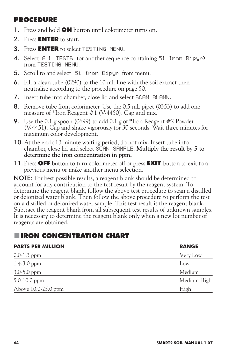 LaMotte SMART 2 Electronic Soil Lab User Manual | Page 64 / 84