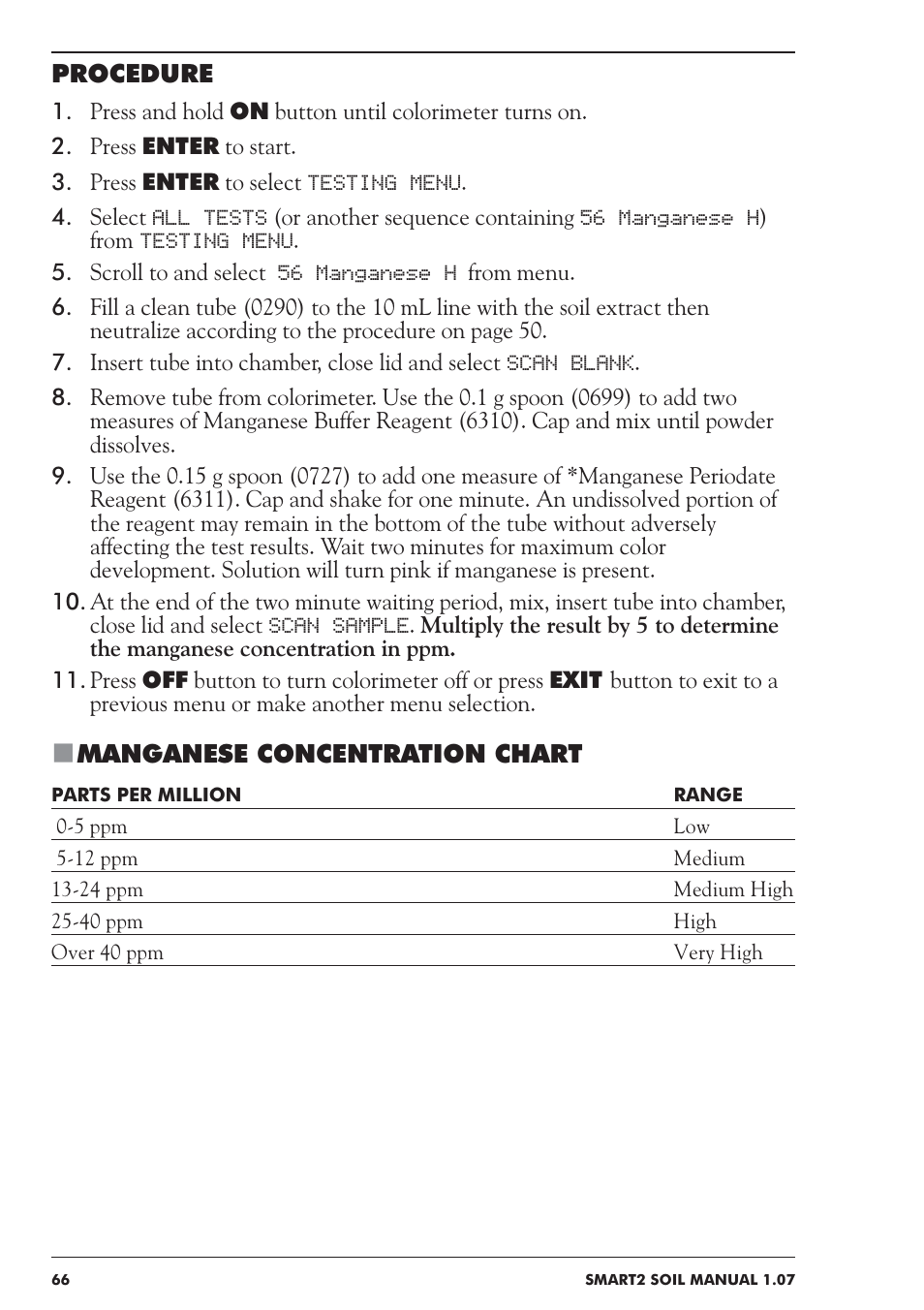 LaMotte SMART 2 Electronic Soil Lab User Manual | Page 66 / 84