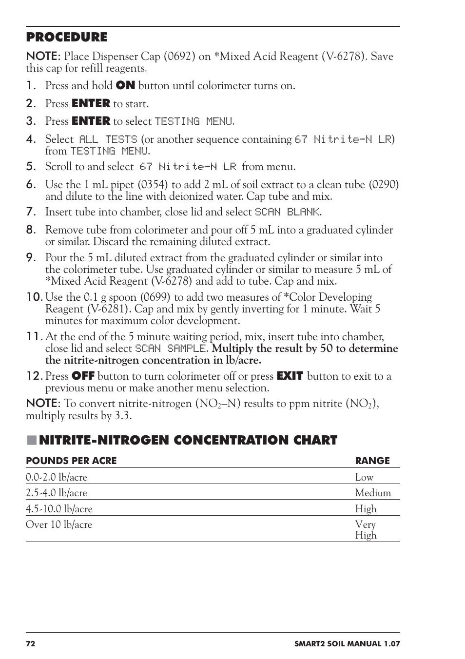 LaMotte SMART 2 Electronic Soil Lab User Manual | Page 72 / 84