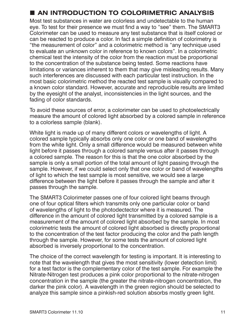 LaMotte SMART3 Colorimeter User Manual | Page 13 / 294