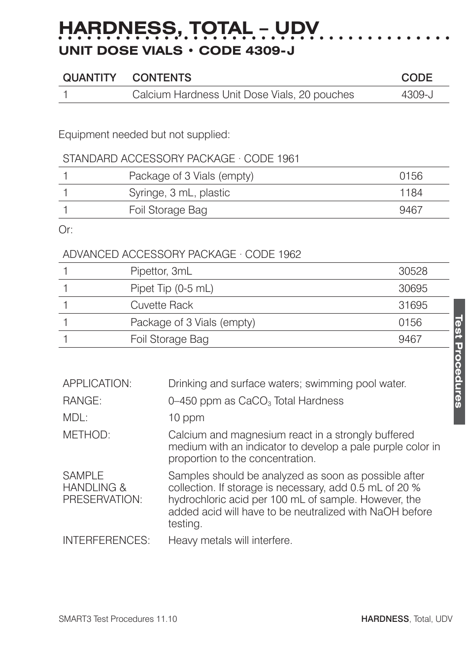 Hardness, total – udv | LaMotte SMART3 Colorimeter User Manual | Page 181 / 294