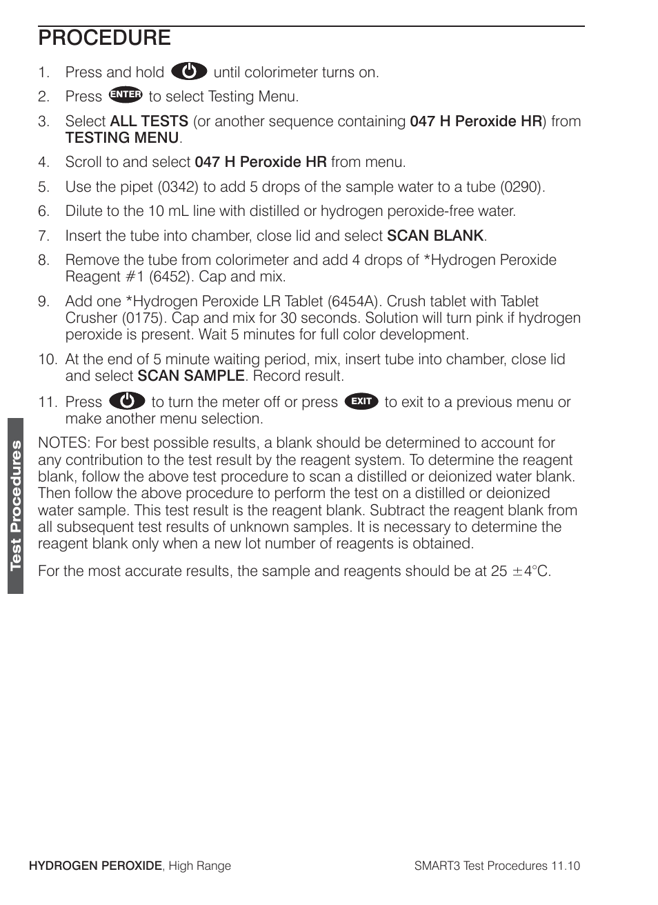 Procedure | LaMotte SMART3 Colorimeter User Manual | Page 188 / 294