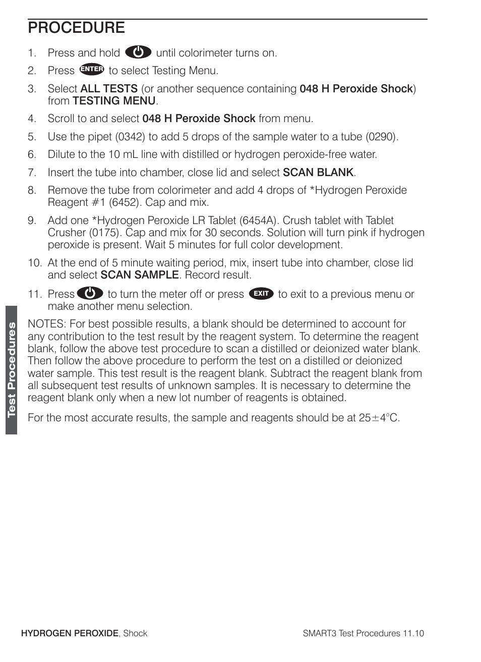 Procedure | LaMotte SMART3 Colorimeter User Manual | Page 190 / 294