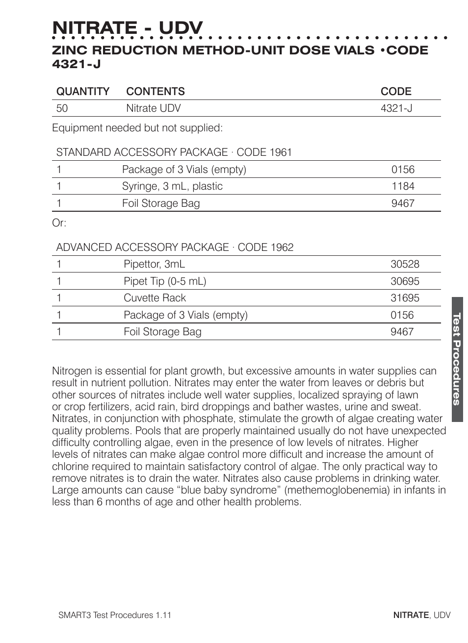 Nitrate - udv | LaMotte SMART3 Colorimeter User Manual | Page 215 / 294