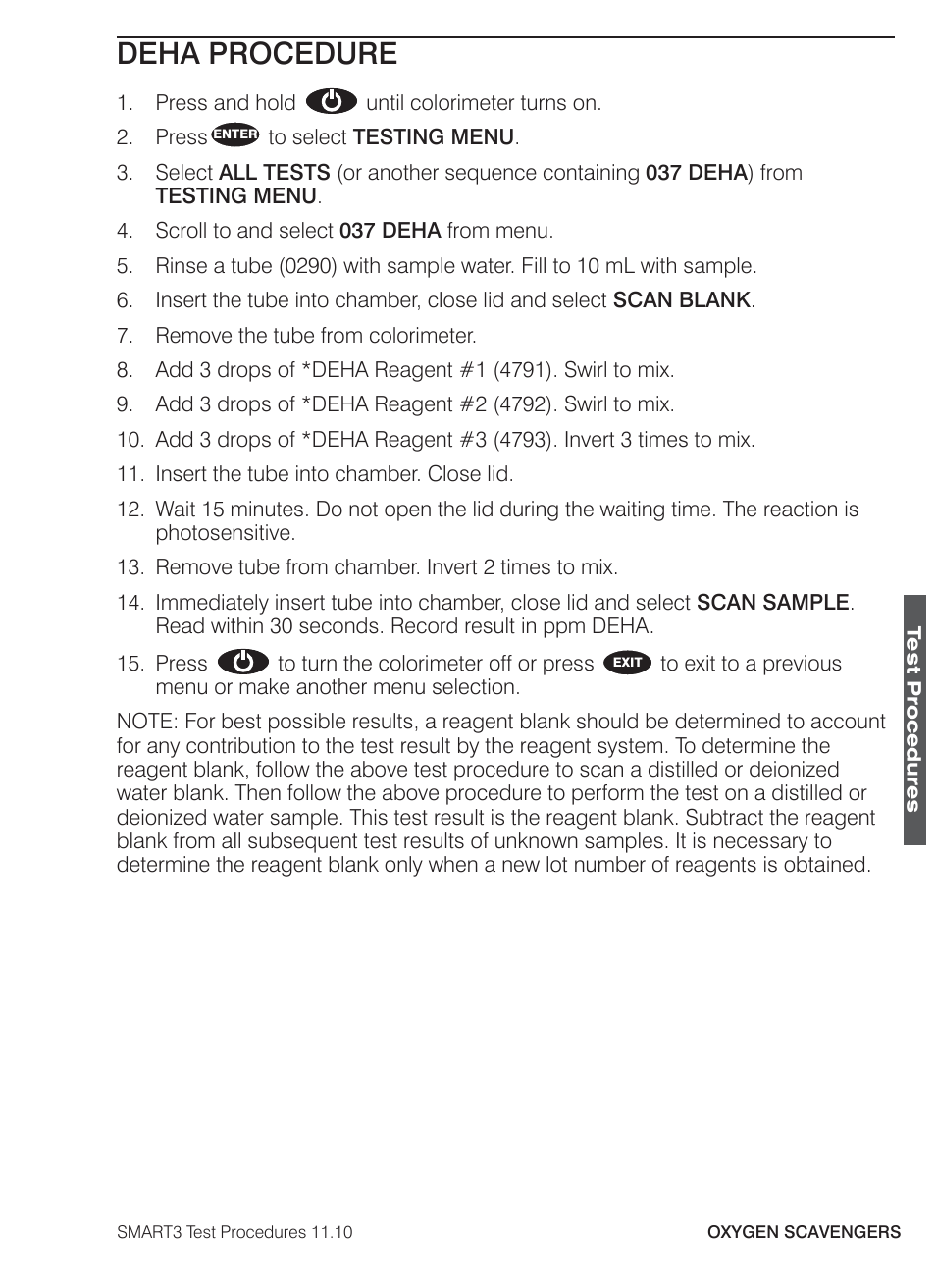 Deha procedure | LaMotte SMART3 Colorimeter User Manual | Page 231 / 294