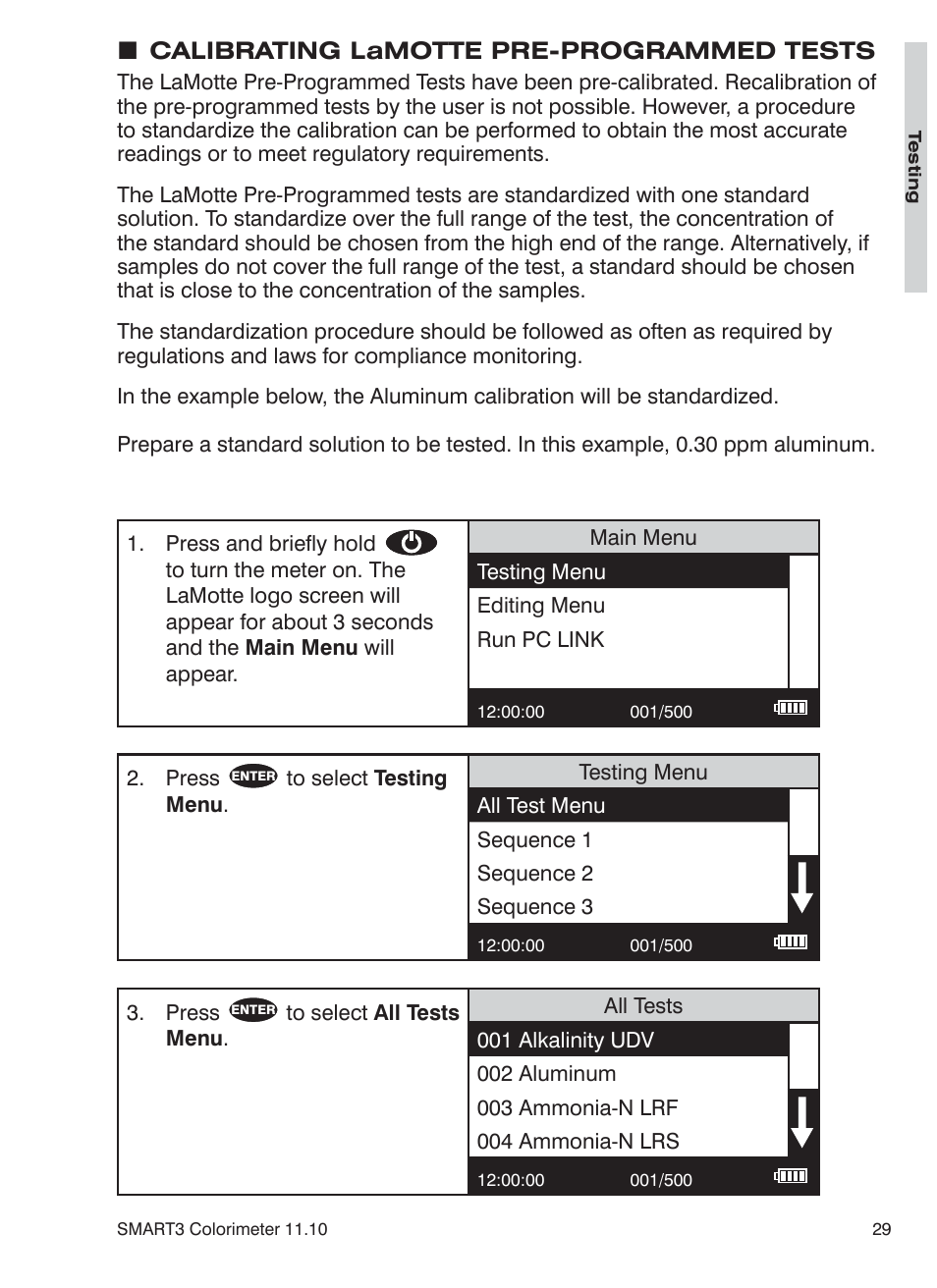 LaMotte SMART3 Colorimeter User Manual | Page 31 / 294