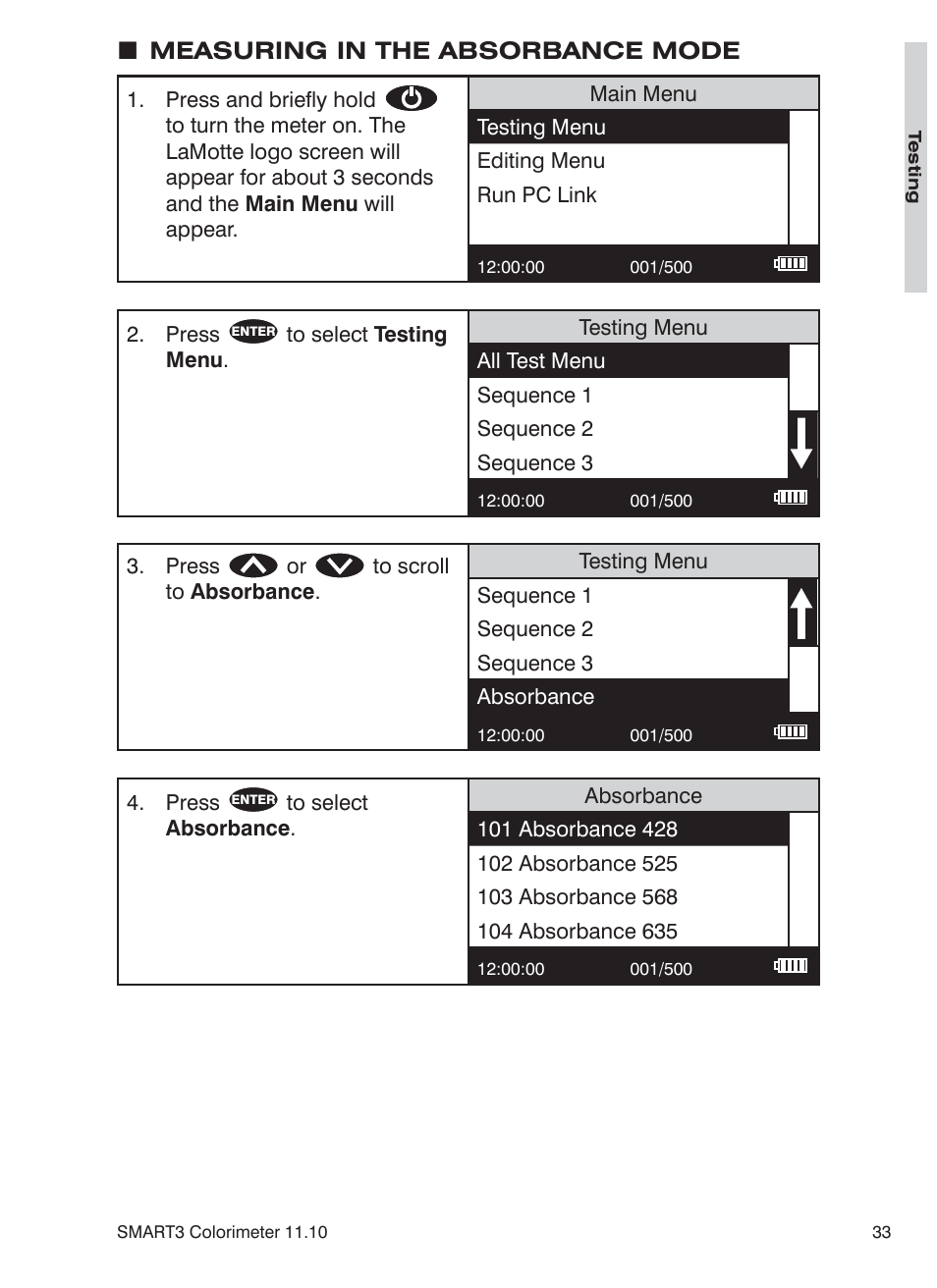 LaMotte SMART3 Colorimeter User Manual | Page 35 / 294