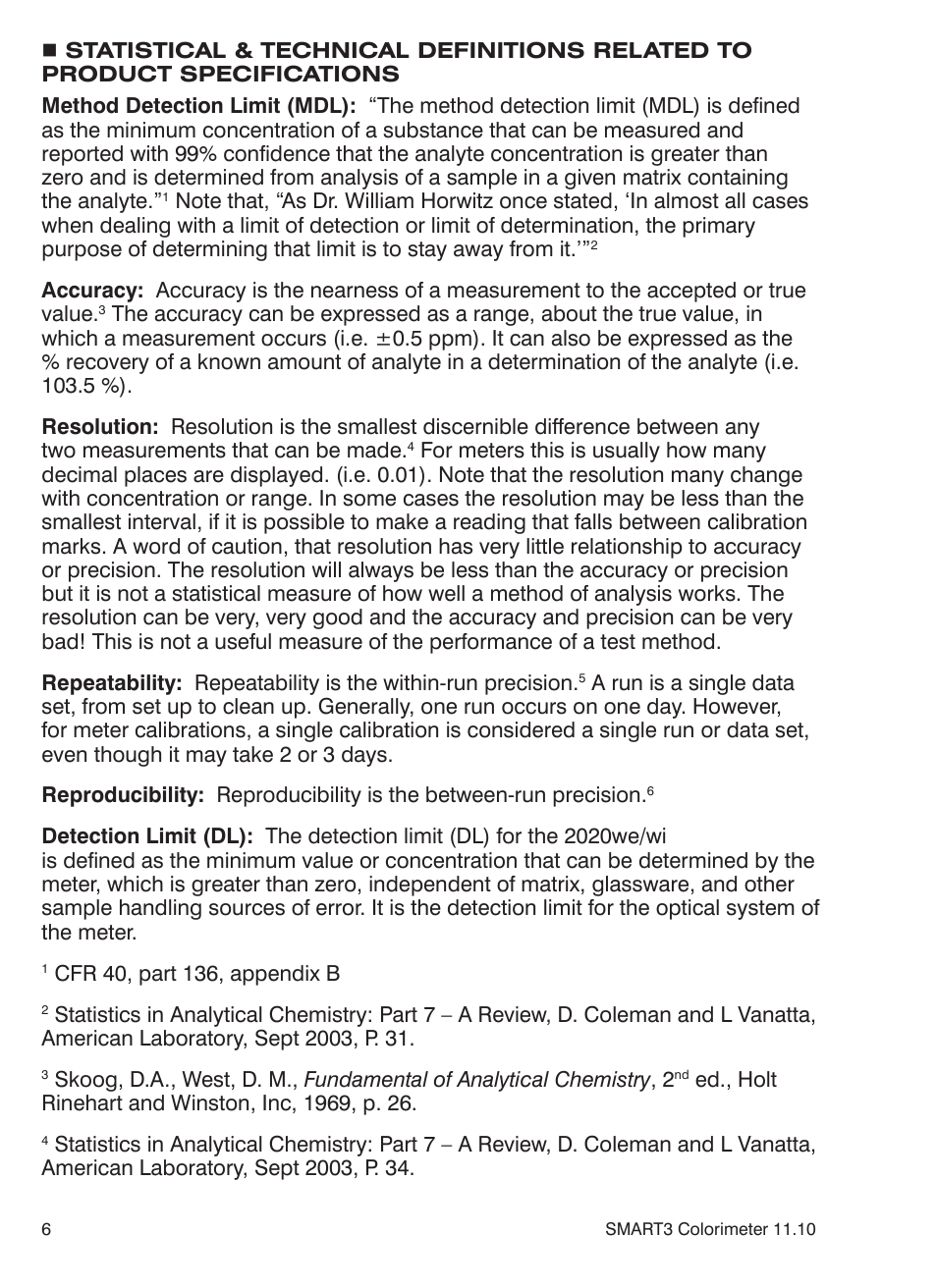 LaMotte SMART3 Colorimeter User Manual | Page 8 / 294