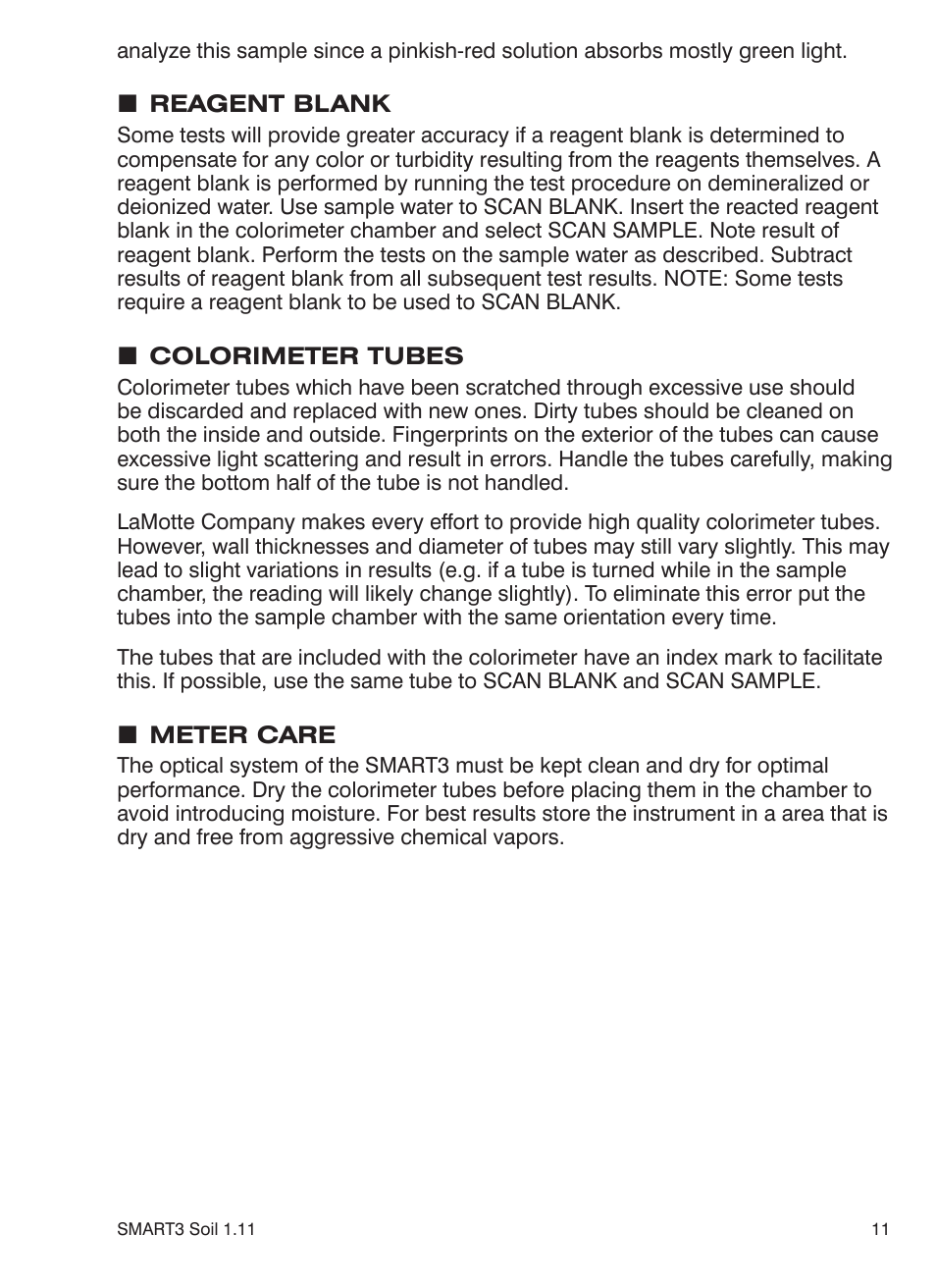 LaMotte SMART 3 Electronic Soil Lab User Manual | Page 11 / 88