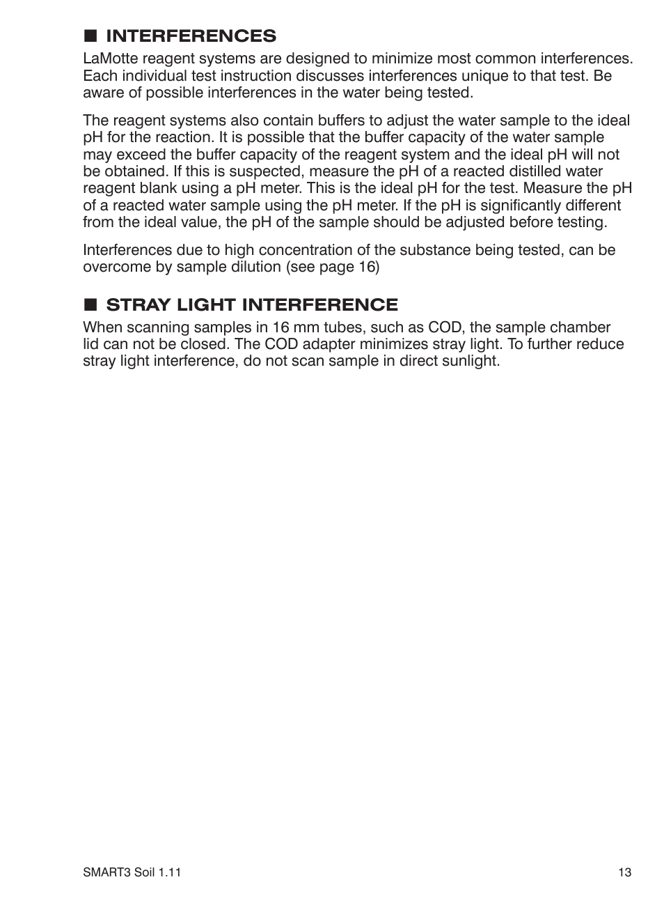 LaMotte SMART 3 Electronic Soil Lab User Manual | Page 13 / 88