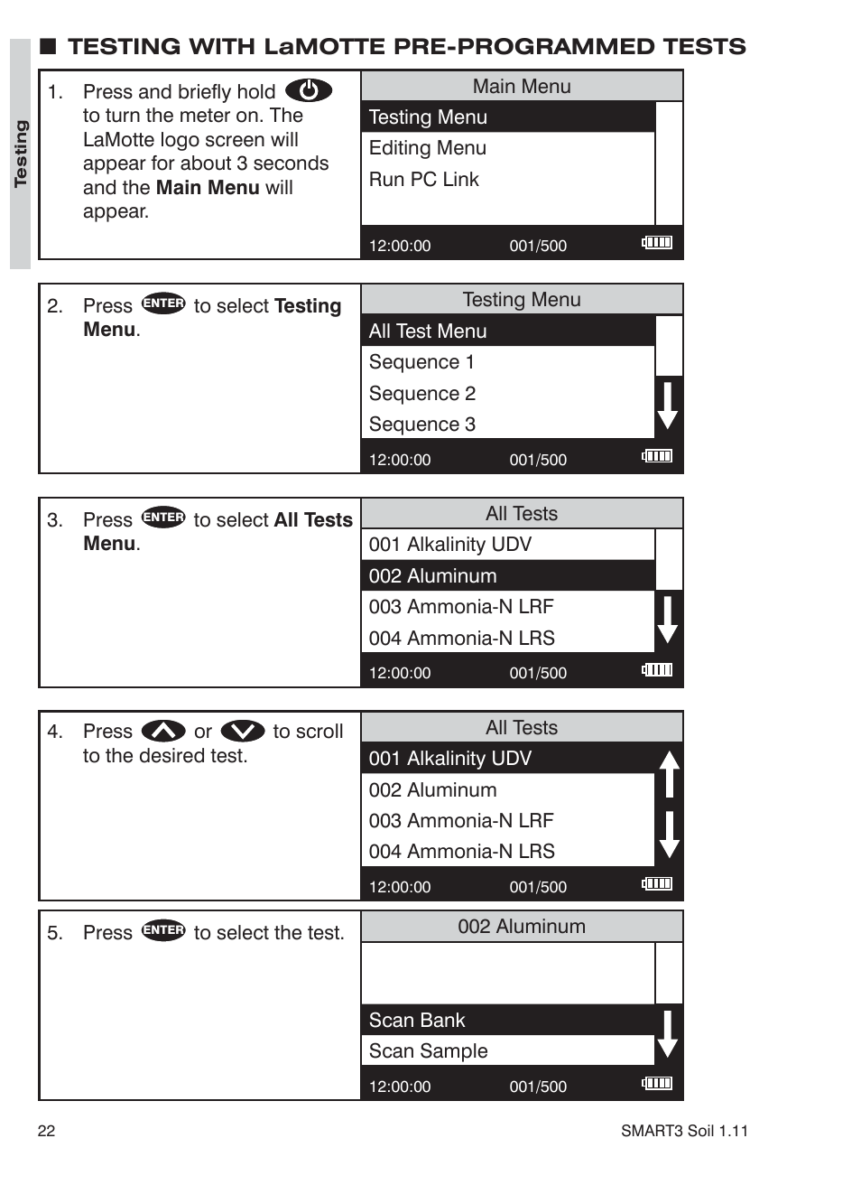 LaMotte SMART 3 Electronic Soil Lab User Manual | Page 22 / 88