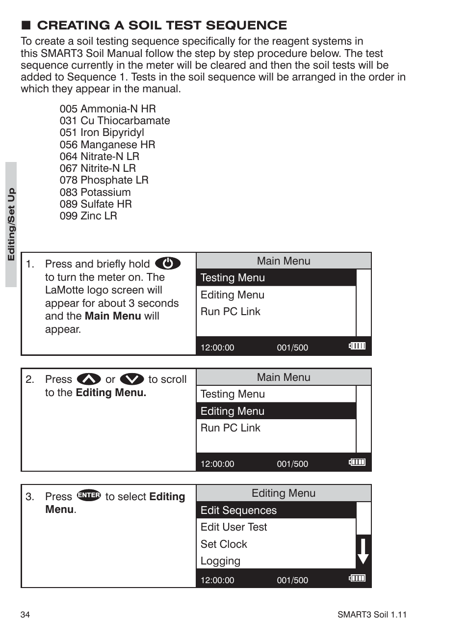 LaMotte SMART 3 Electronic Soil Lab User Manual | Page 34 / 88