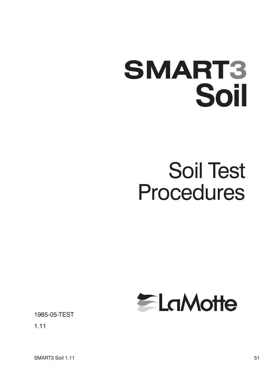 Soil, Smart 3, Soil test procedures | LaMotte SMART 3 Electronic Soil Lab User Manual | Page 51 / 88