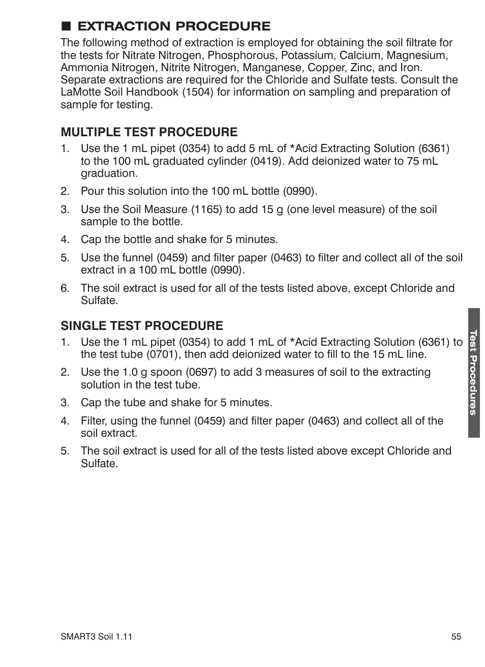 LaMotte SMART 3 Electronic Soil Lab User Manual | Page 55 / 88