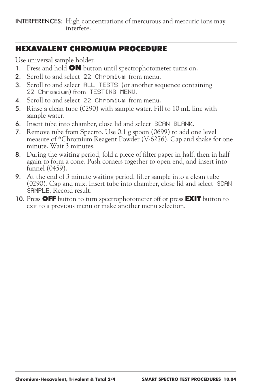 LaMotte SMART Spectro Spectrophotometer User Manual | Page 101 / 237