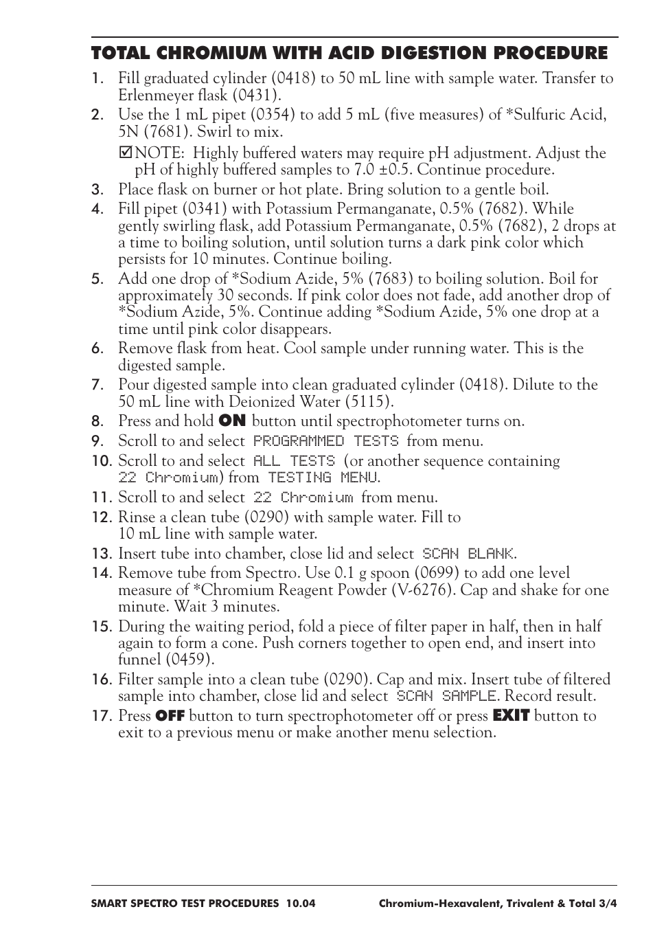 LaMotte SMART Spectro Spectrophotometer User Manual | Page 102 / 237